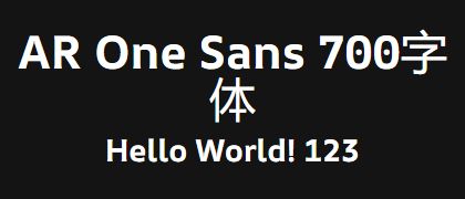 AR-One-Sans-700