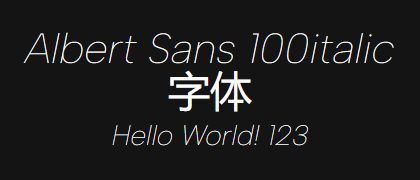 Albert-Sans-100italic
