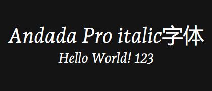 Andada-Pro-italic