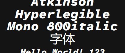 Atkinson-Hyperlegible-Mono-800italic