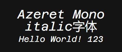 Azeret-Mono-italic