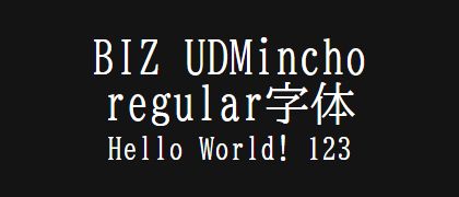 BIZ-UDMincho-regular