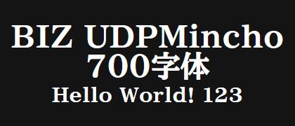 BIZ-UDPMincho-700