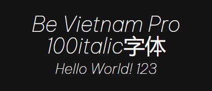 Be-Vietnam-Pro-100italic