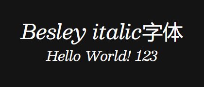Besley-italic