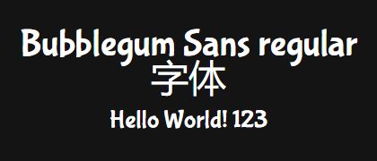 Bubblegum-Sans-regular
