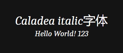 Caladea-italic