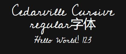 Cedarville-Cursive-regular