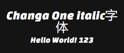 Changa-One-italic