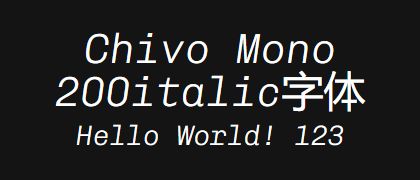 Chivo-Mono-200italic