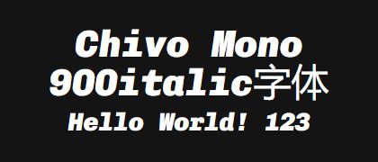 Chivo-Mono-900italic
