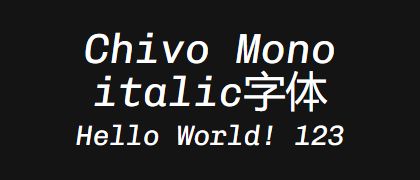 Chivo-Mono-italic