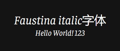 Faustina-italic
