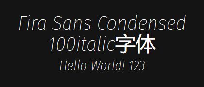 Fira-Sans-Condensed-100italic