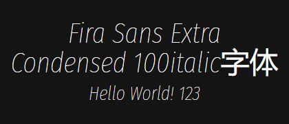 Fira-Sans-Extra-Condensed-100italic