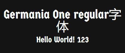 Germania-One-regular