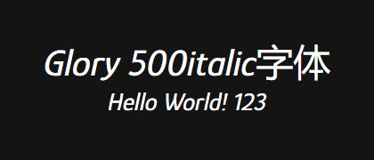 Glory-500italic
