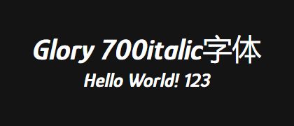 Glory-700italic
