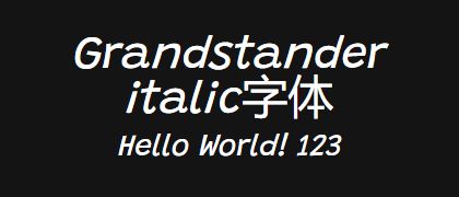 Grandstander-italic