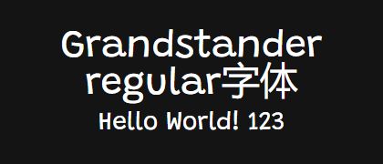 Grandstander-regular