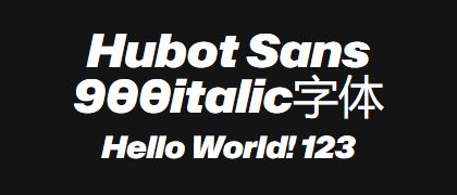 Hubot-Sans-900italic