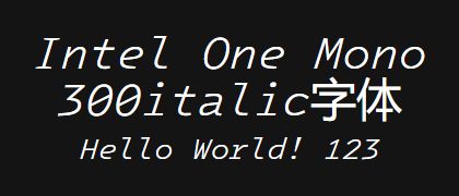 Intel-One-Mono-300italic