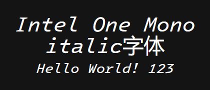 Intel-One-Mono-italic
