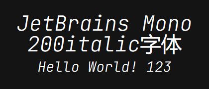 JetBrains-Mono-200italic