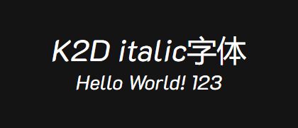K2D-italic