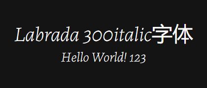 Labrada-300italic