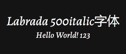 Labrada-500italic