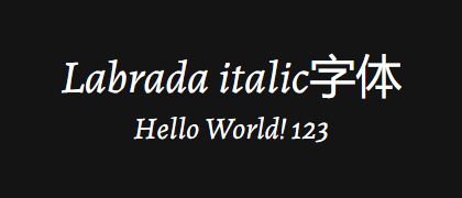 Labrada-italic