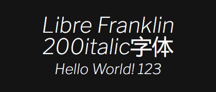 Libre-Franklin-200italic