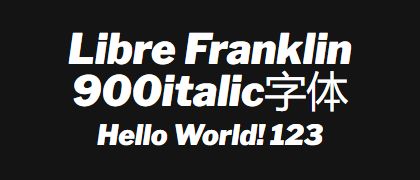 Libre-Franklin-900italic
