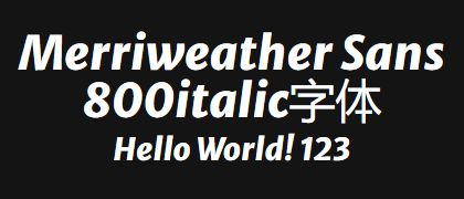 Merriweather-Sans-800italic