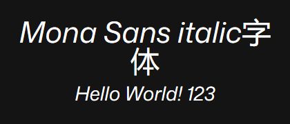 Mona-Sans-italic