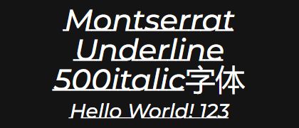Montserrat-Underline-500italic