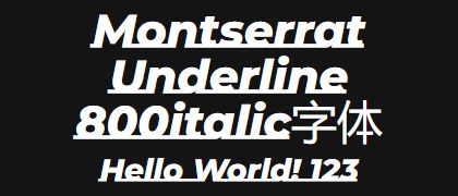 Montserrat-Underline-800italic