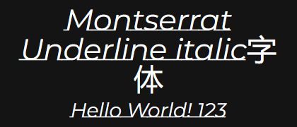 Montserrat-Underline-italic