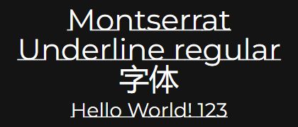 Montserrat-Underline-regular