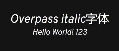 Overpass-italic