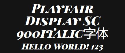 Playfair-Display-SC-900italic