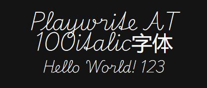 Playwrite-AT-100italic