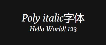 Poly-italic