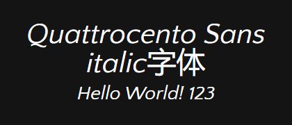 Quattrocento-Sans-italic