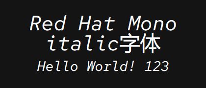 Red-Hat-Mono-italic
