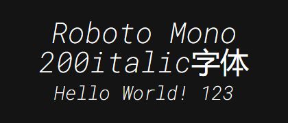 Roboto-Mono-200italic