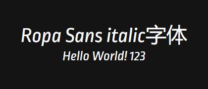 Ropa-Sans-italic