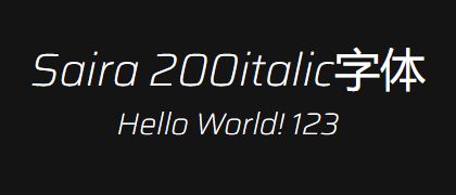 Saira-200italic