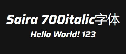 Saira-700italic